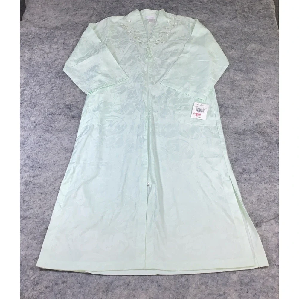 Miss Elaine Heavenly Bodies Nightgown‎ Women's S Mint Green Floral CottageCore